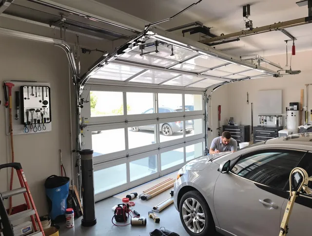 Garage door noise reduction service by Poinciana Garage Door Repair in Poinciana