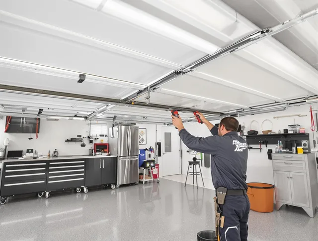 Overhead garage door repair service by Poinciana Garage Door Repair in Poinciana